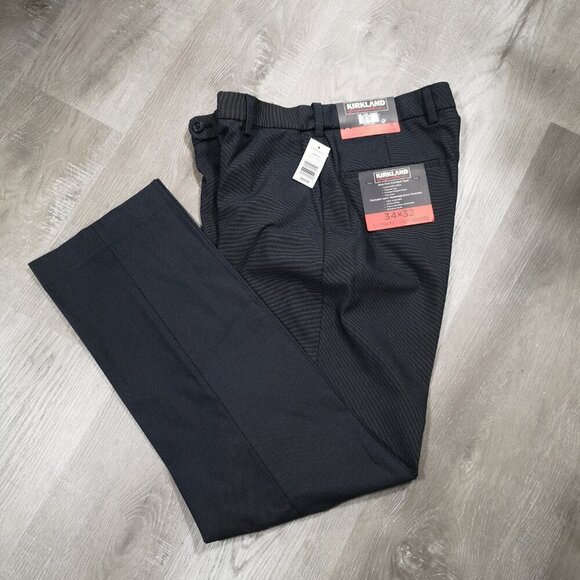 NWT Kirkland Signature Men's Size 34/32 Custom Fit Non Iron Pants - Picture 4 of 10